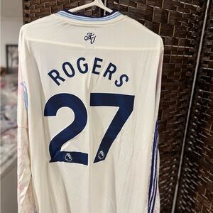 Rogers Aston Villa 25-26 Away Soccer Jersey
